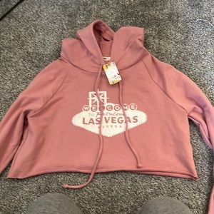 las vegas cropped hoodie